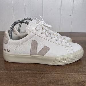 Veja Campo Leather White Natural Suede Sneaker Womens 8 Mens 6